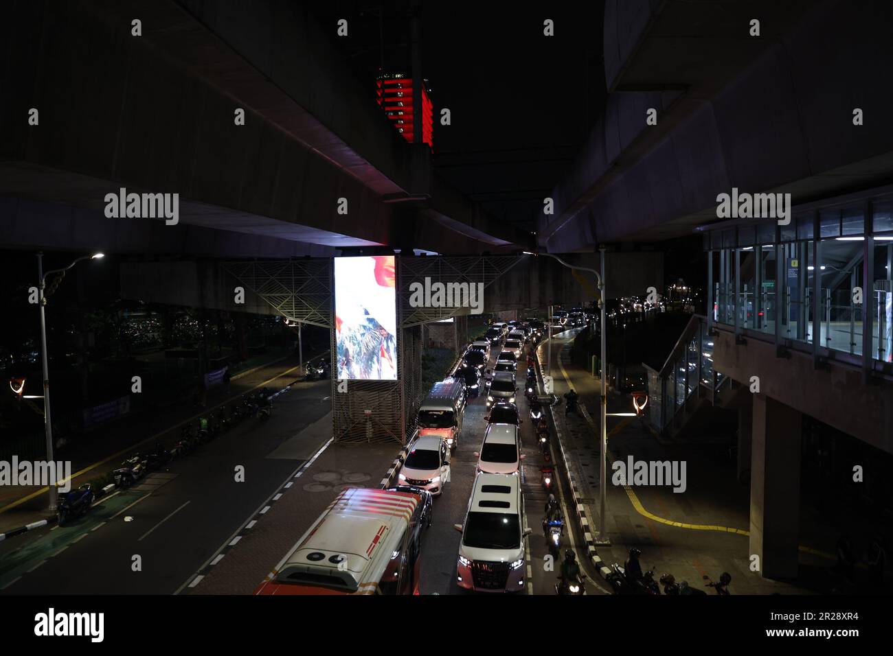 Trafic dans le bloc M, Jakarta, Indonésie Banque D'Images