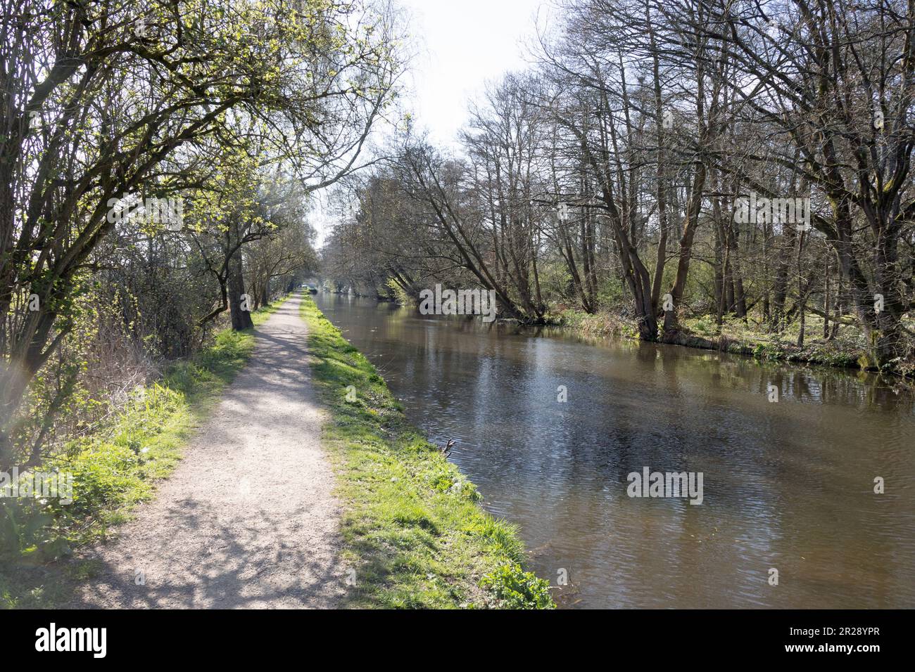 Le canal de Leeds et Liverpool à Rufford Lancashire, en Angleterre Banque D'Images