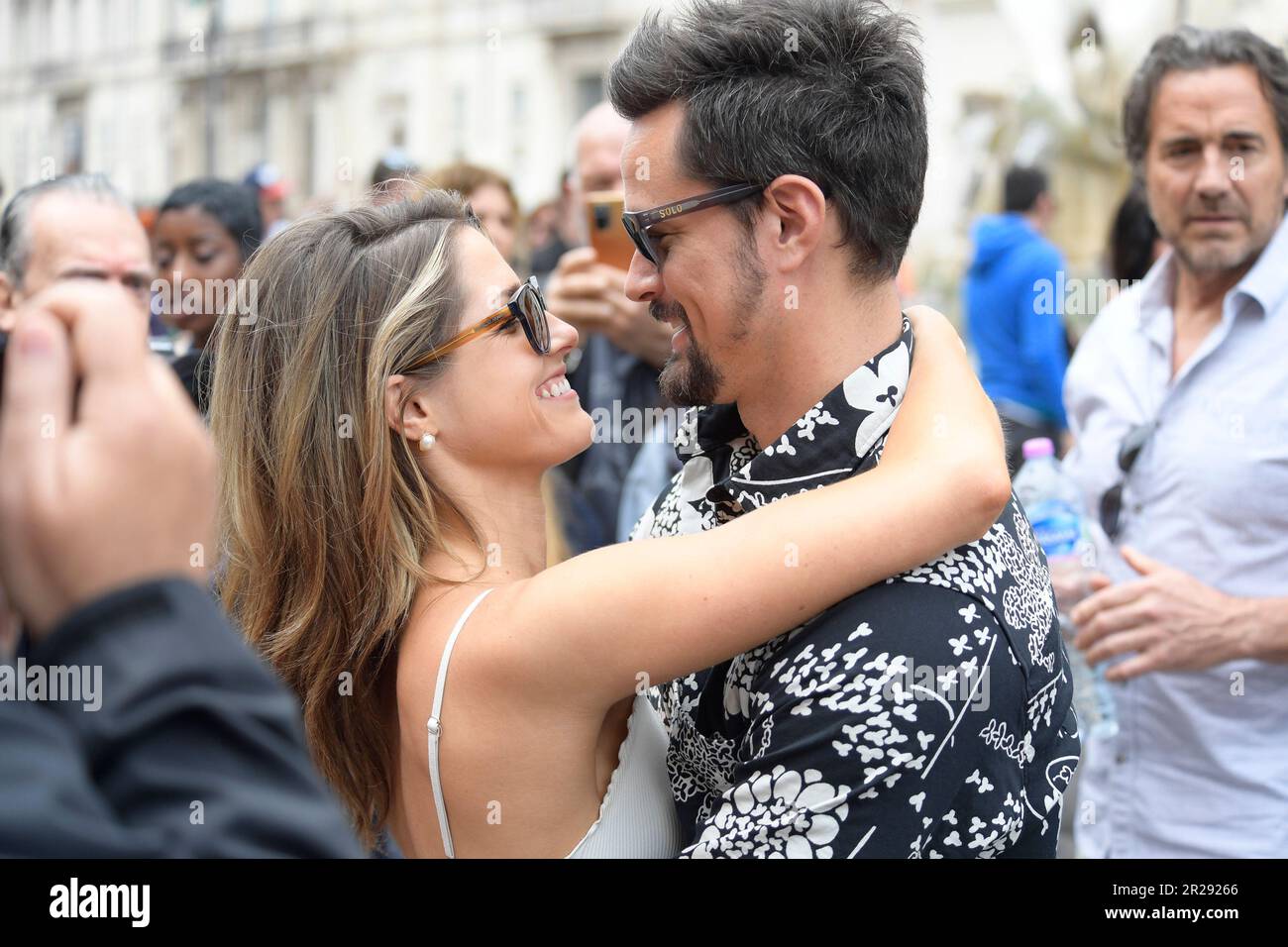 Karissa Lee Traules (L) et Matthew Atkinson (R) assistent au feuilleton « Beautiful » de la Piazza Navona. (Photo de Mario Cartelli / SOPA Images/Sipa USA) Banque D'Images