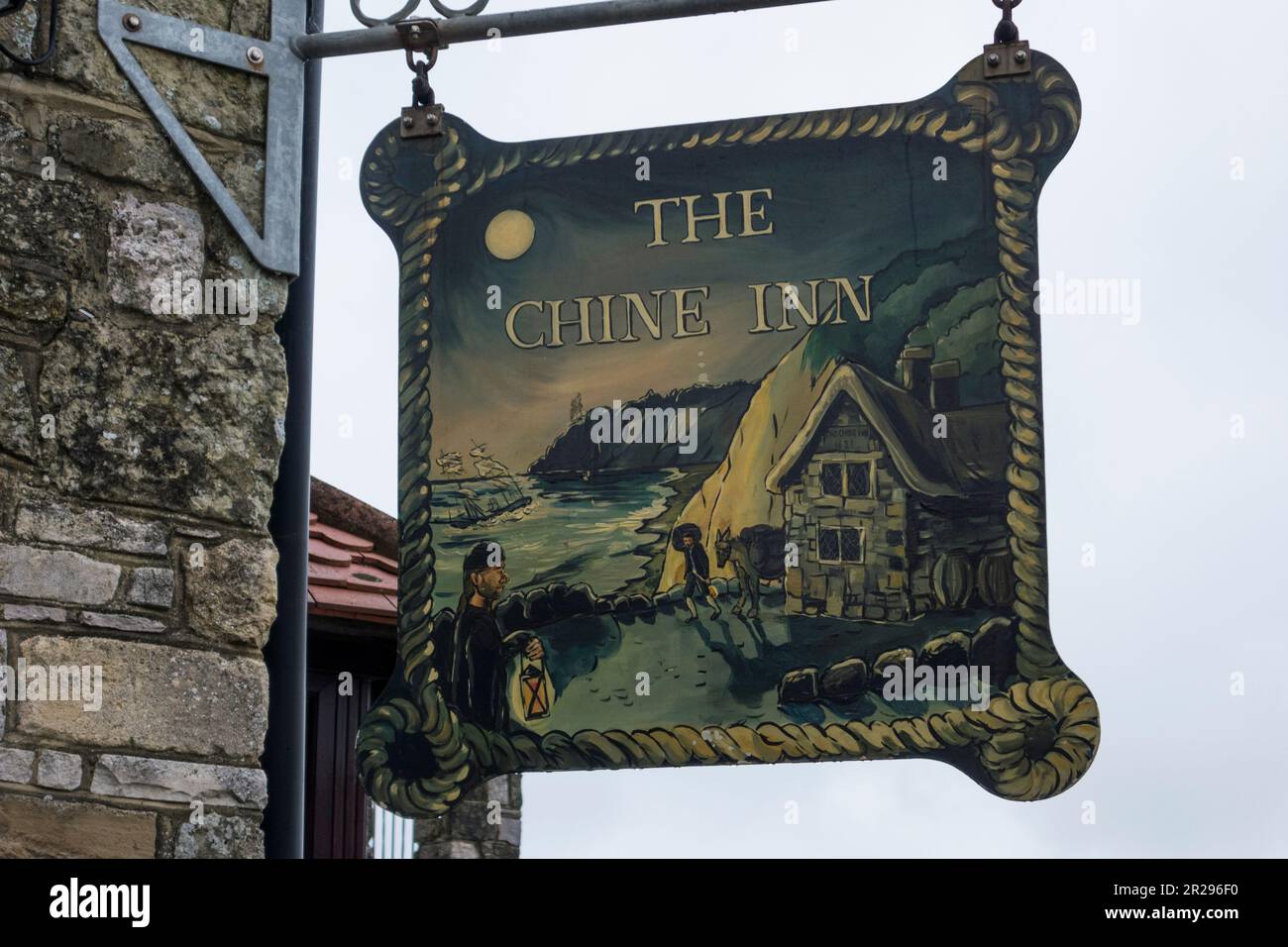 Le Chine Inn Pub Sign, Isle of Wight, Royaume-Uni Banque D'Images