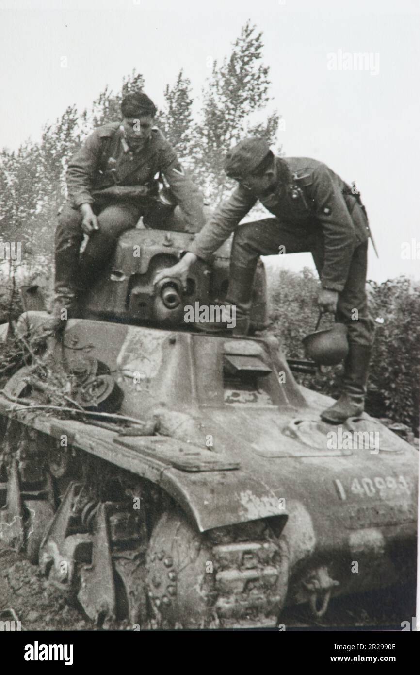 WW2 - Seconde Guerre mondiale, Seconde Guerre mondiale, les soldats allemands coopèrent Aachen et Maastricht , pays-Bas, mai 1940 Banque D'Images