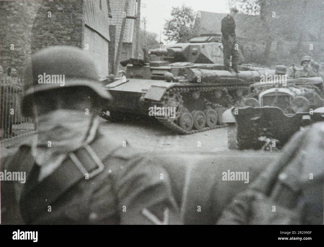 WW2 - Seconde Guerre mondiale, Seconde Guerre mondiale, les soldats allemands coopèrent Aachen et Maastricht , pays-Bas, mai 1940 Banque D'Images
