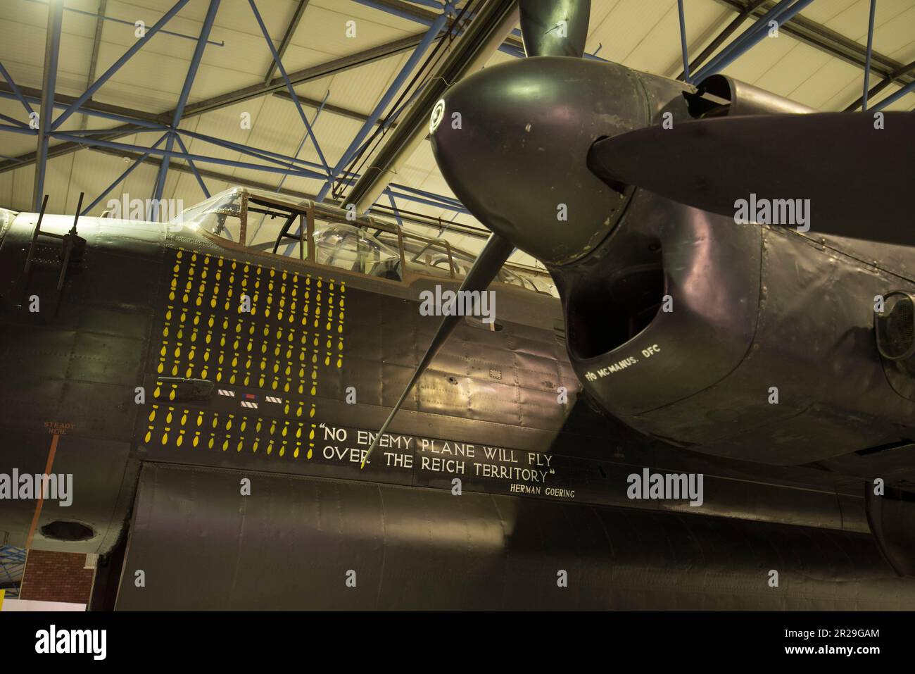 Le bombardier Avro Lancaster au RAF Museum de Londres Banque D'Images