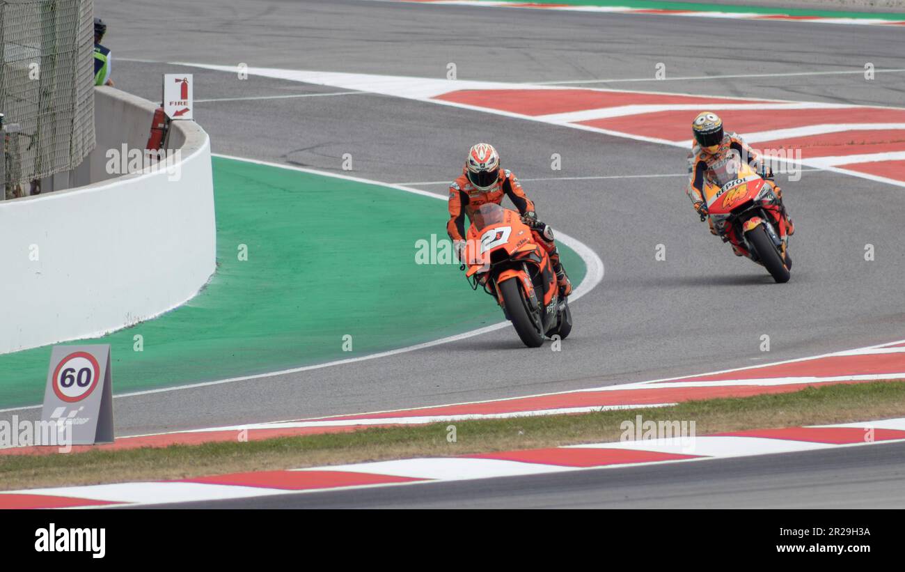 MONTMELLO, ESPAGNE-4 JUIN 2021: Iker Lecuona sur son #27 KTM RC16 (Team: Tech3 KTM Factory Racing), Championnat du monde MotoGP 2021 Banque D'Images