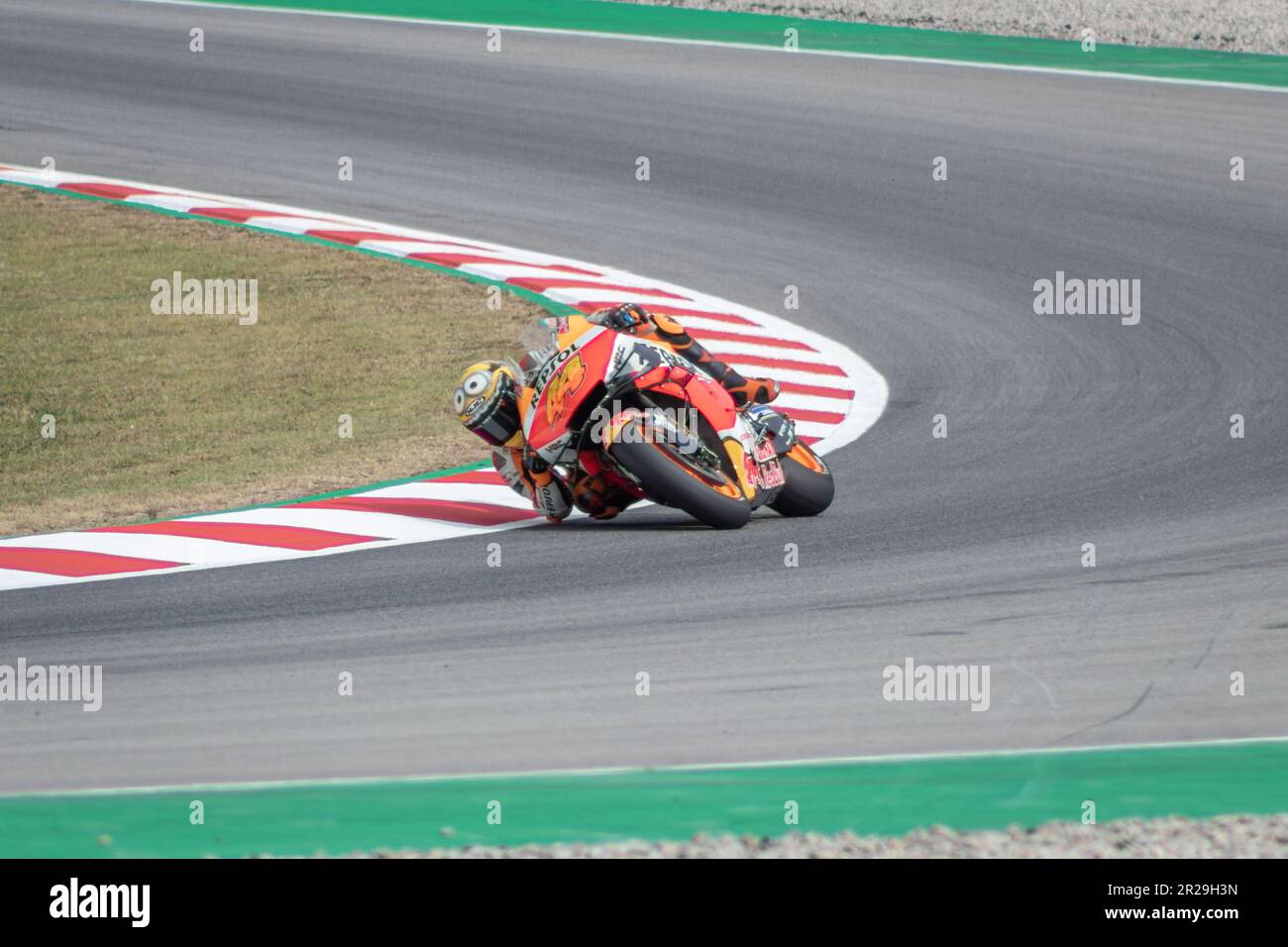 MONTMELLO, ESPAGNE-4 JUIN 2021: Pol Espargaro sur sa Honda RC213V #44 (Repsol Honda Team), Championnat du monde MotoGP 2021 Banque D'Images