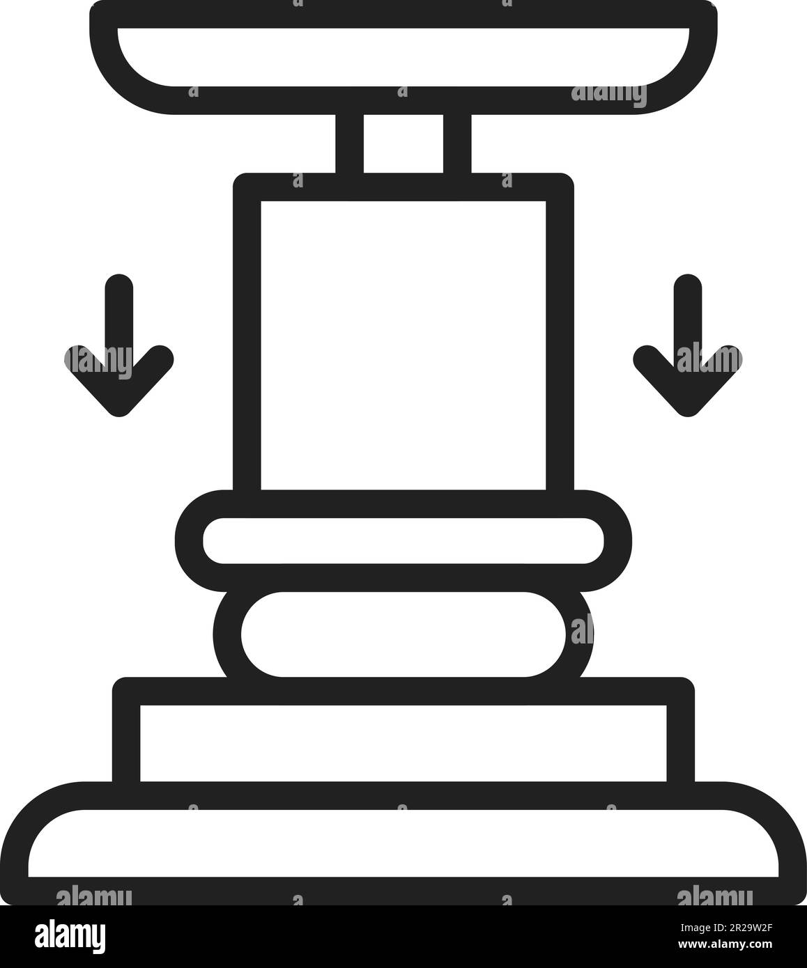 Appuyez sur icône image vectorielle. Illustration de Vecteur