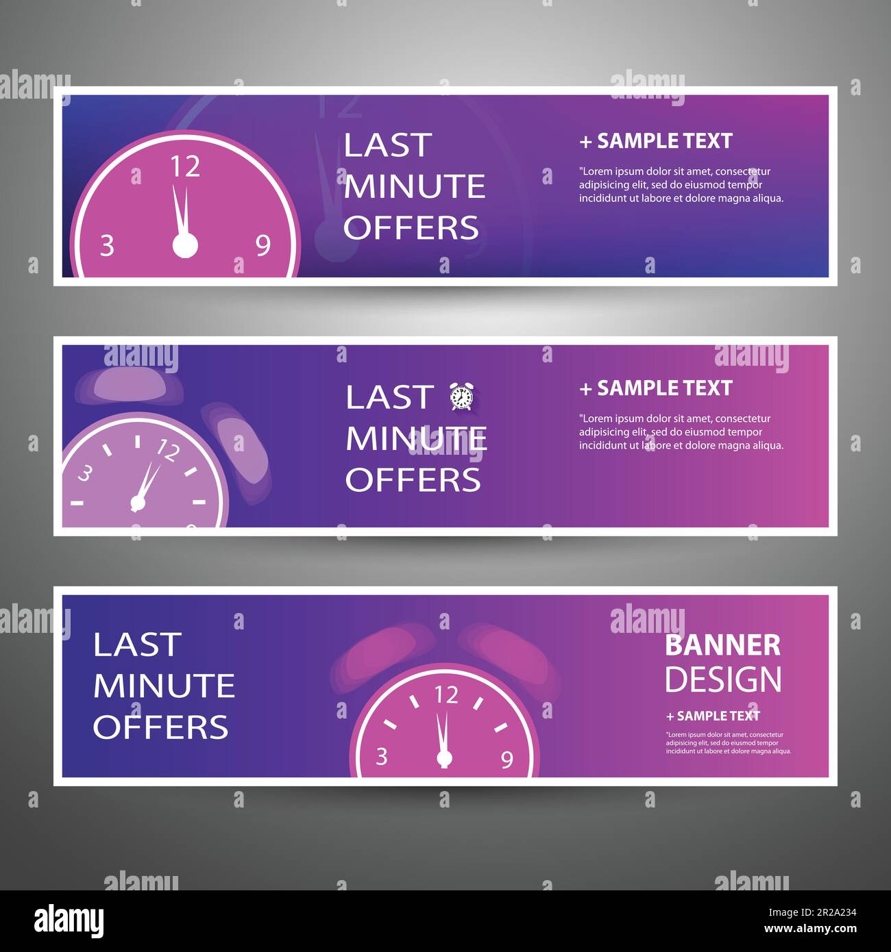 Modèle d'en-têtes ou de bannières d'offre de dernière minute pour votre annonce Illustration de Vecteur