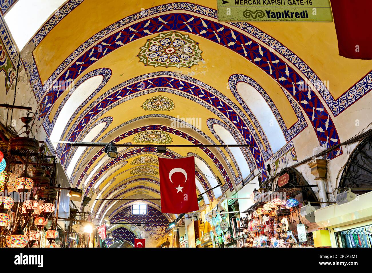 Istanbul Turquie. Le marché couvert du Grand Bazar Banque D'Images