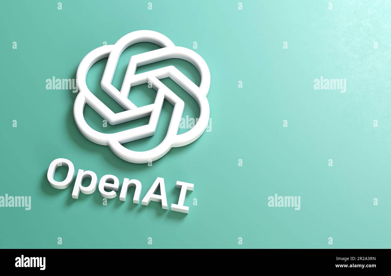 Valencia, Espagne - Mai, 2023: Valencia, Espagne - Mai, 2023: OpenAI est une société de recherche en intelligence artificielle d'IA développant ChatGPT, GPT-4 ou Dall-E. Banque D'Images