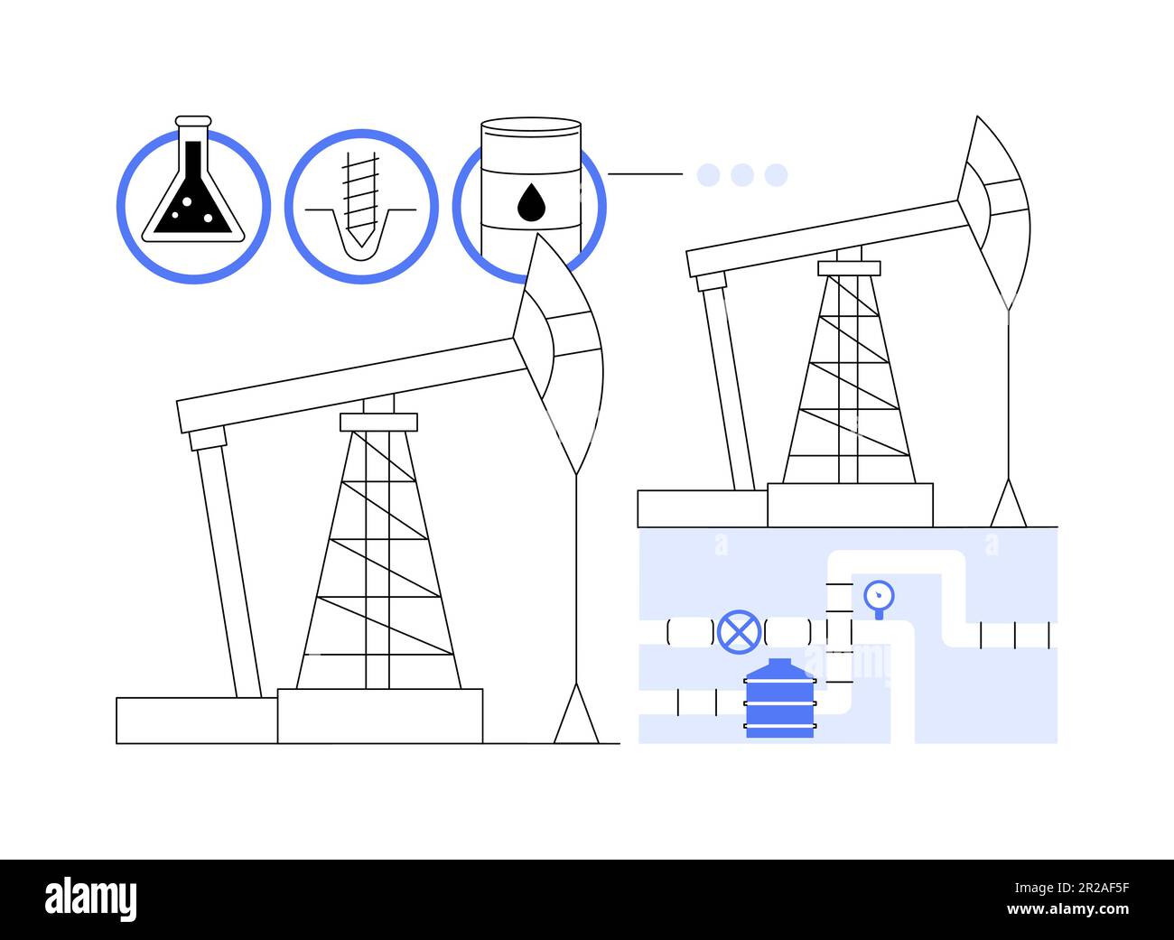 Illustration vectorielle abstraite du concept de l'engin pétrolier. Illustration de Vecteur