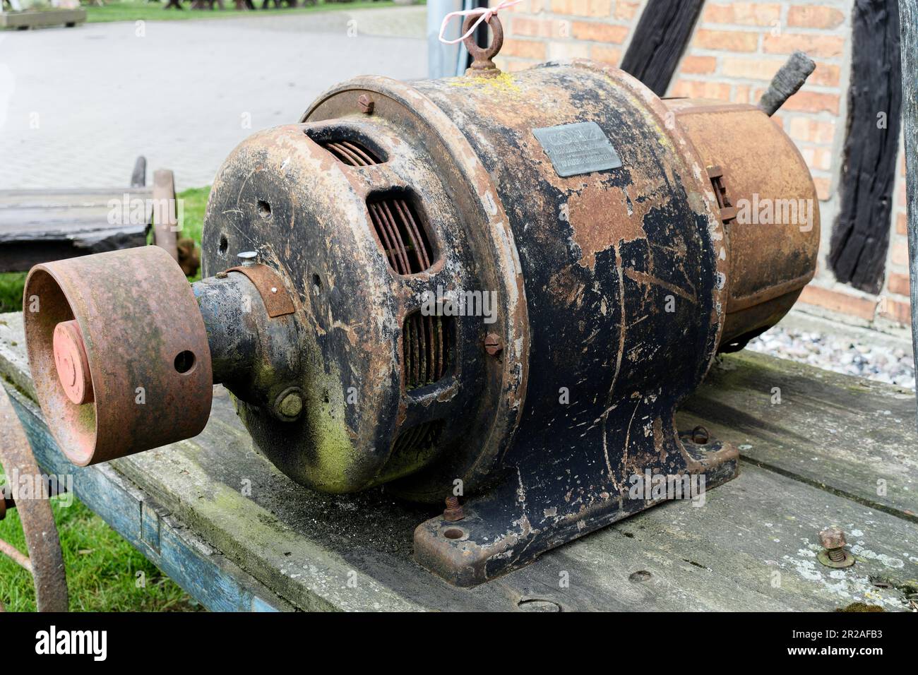 moteur électrique d'époque rouille Banque D'Images