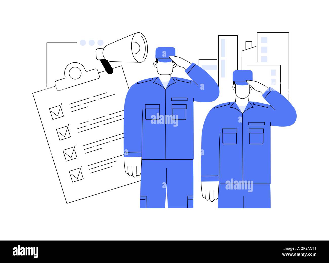 Illustration vectorielle du concept abstrait du service militaire obligatoire. Illustration de Vecteur