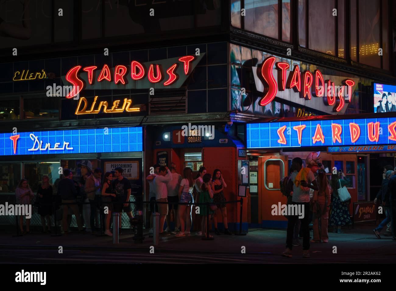 Ellens Stardust Diner de nuit, Manhattan, New York Banque D'Images