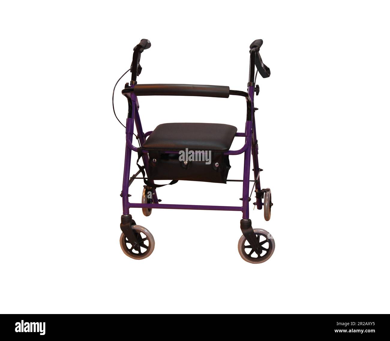 Un cadre de marche combiné à un siège sur roues. Banque D'Images