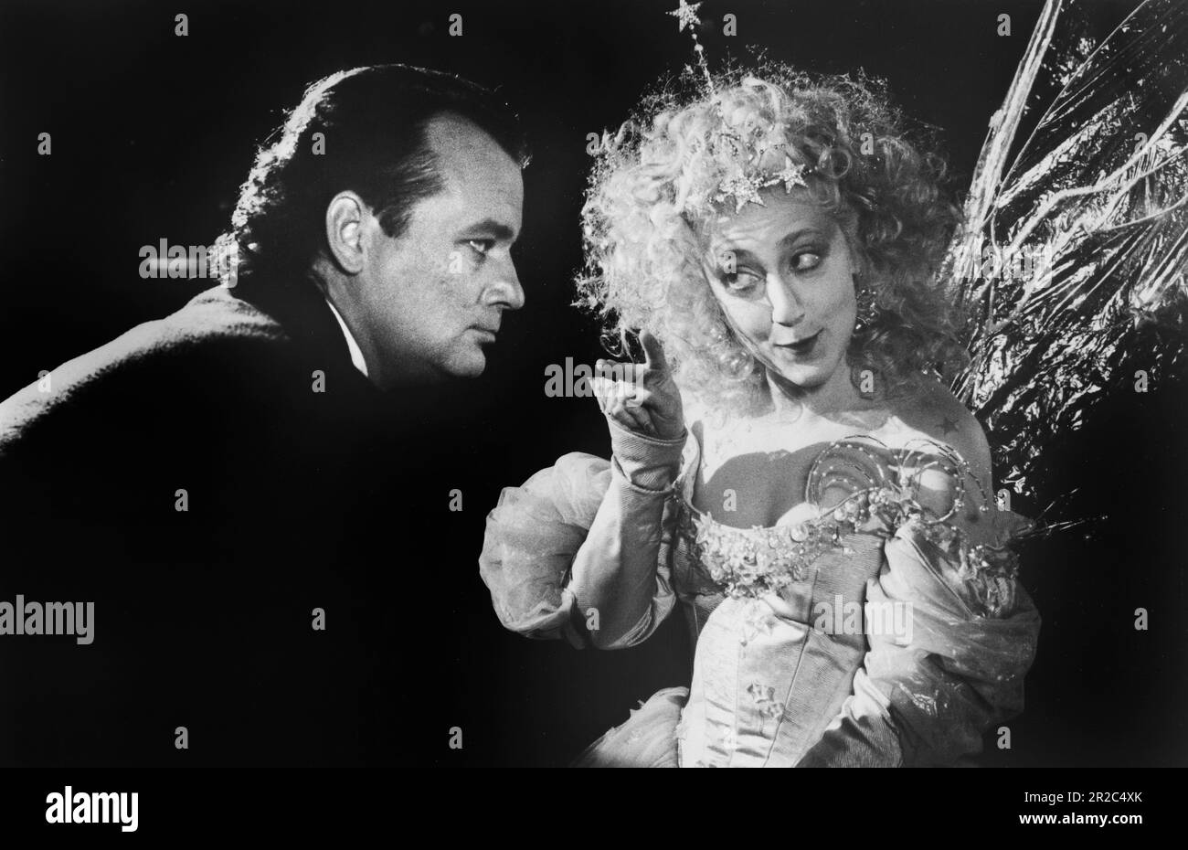 Bill Murray, Carol Kane, sur le tournage du film, 'Scrooged', Paramount Pictures, 1988 Banque D'Images