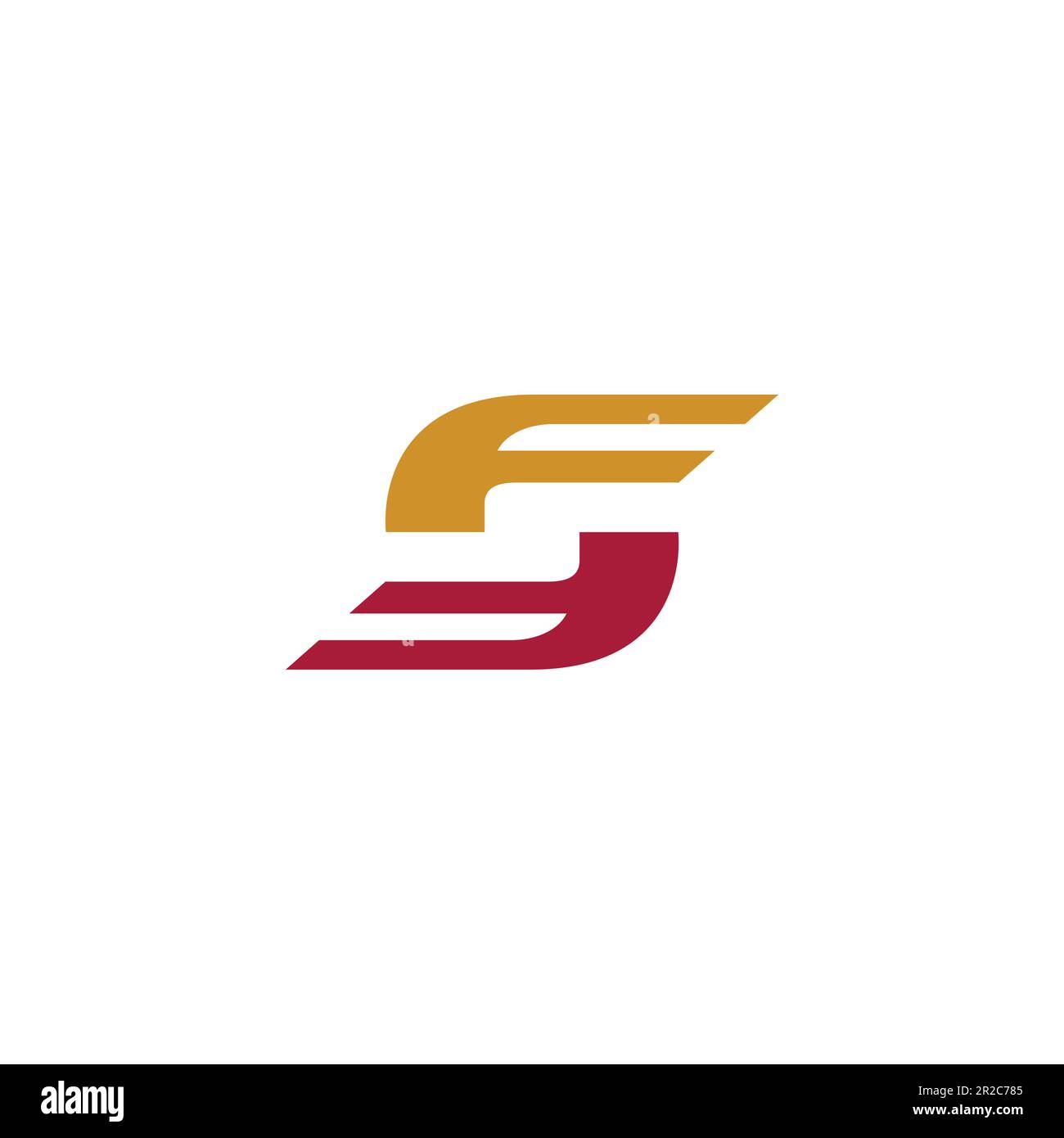 Logo SF. Illustration du vecteur lettre F Wing Illustration de Vecteur
