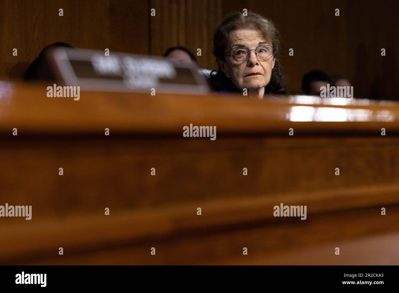 Washington, États-Unis. 18th mai 2023. La sénatrice américaine Dianne Feinstein (démocrate de Californie) lors d'une réunion de la Commission du Sénat américain sur la magistrature à Capitol Hill à Washington, DC, Etats-Unis., jeudi, 18 mai, 2023. Photo de Julia Nikhinson/CNP/ABACAPRESS.COM crédit: Abaca Press/Alay Live News Banque D'Images