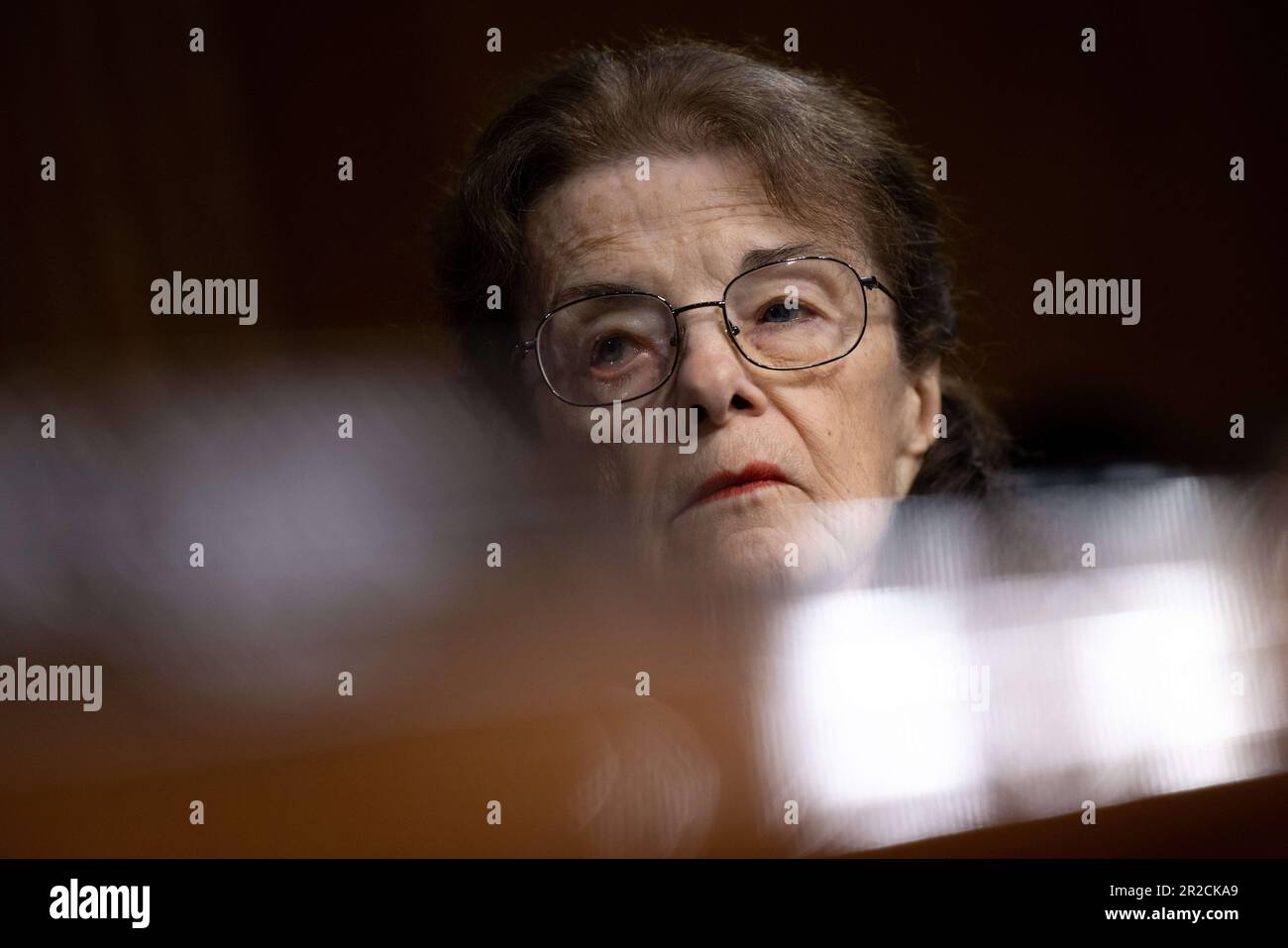 Washington, États-Unis. 18th mai 2023. La sénatrice américaine Dianne Feinstein (démocrate de Californie) lors d'une réunion de la Commission du Sénat américain sur la magistrature à Capitol Hill à Washington, DC, Etats-Unis., jeudi, 18 mai, 2023. Photo de Julia Nikhinson/CNP/ABACAPRESS.COM crédit: Abaca Press/Alay Live News Banque D'Images