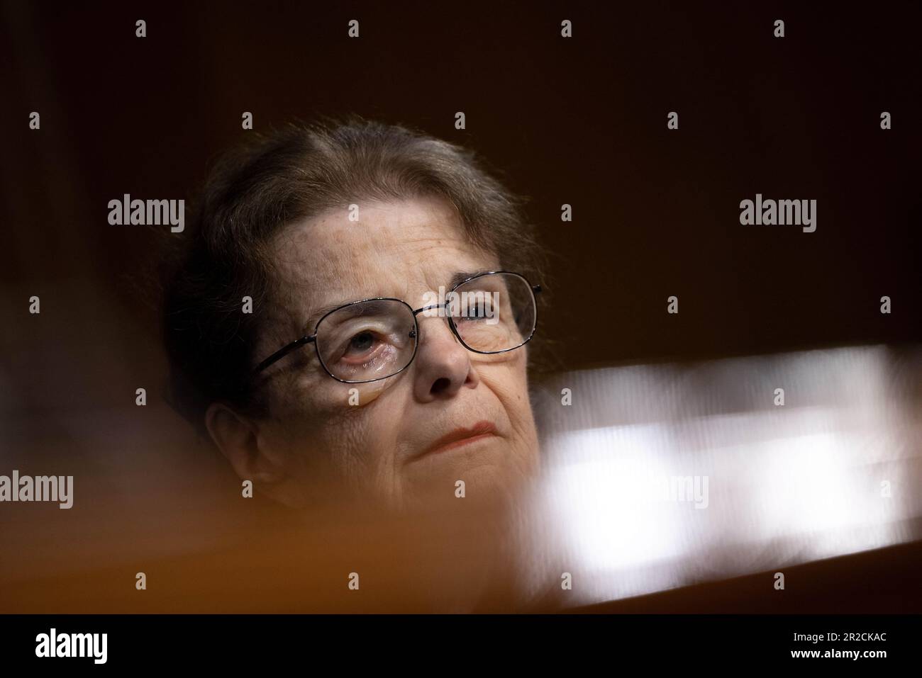 Washington, États-Unis. 18th mai 2023. La sénatrice américaine Dianne Feinstein (démocrate de Californie) lors d'une réunion de la Commission du Sénat américain sur la magistrature à Capitol Hill à Washington, DC, Etats-Unis., jeudi, 18 mai, 2023. Photo de Julia Nikhinson/CNP/ABACAPRESS.COM crédit: Abaca Press/Alay Live News Banque D'Images