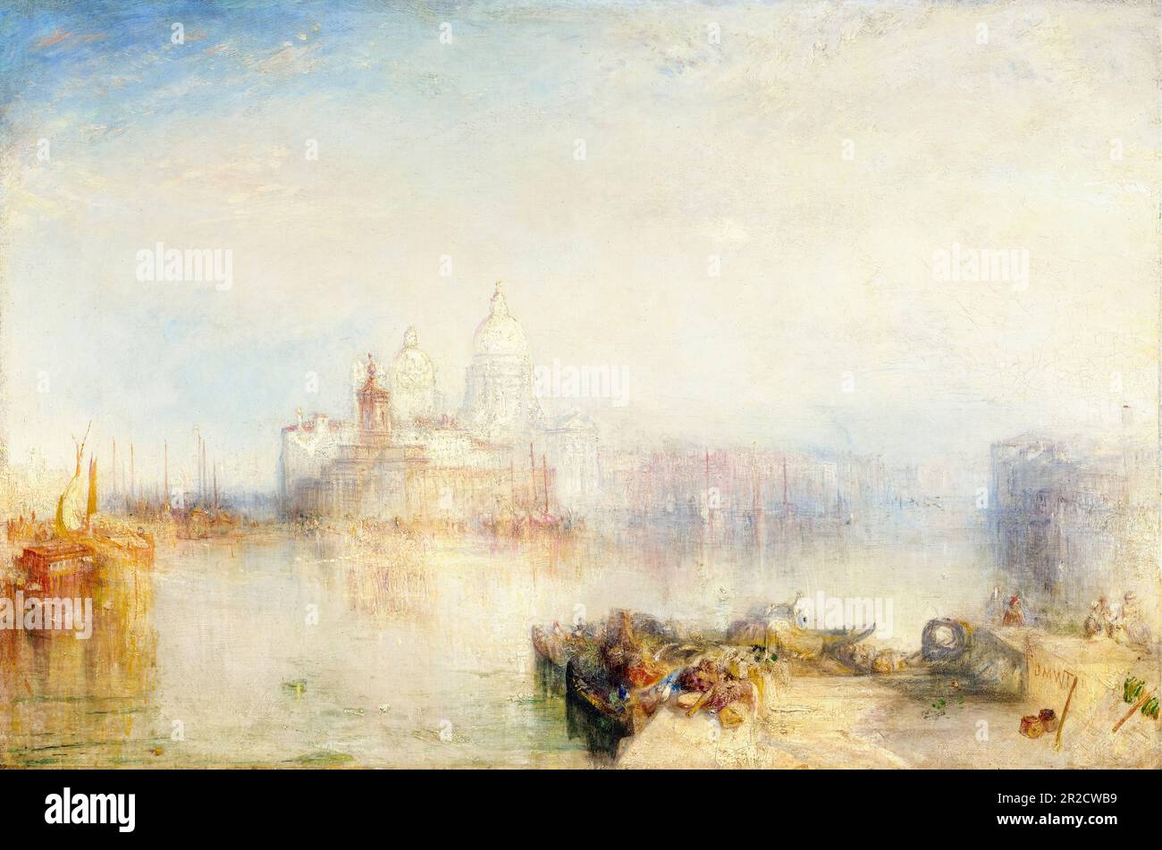 JMW Turner, The Dogana et Santa Maria della Salute, Venise, peinture de paysage 1843 Banque D'Images