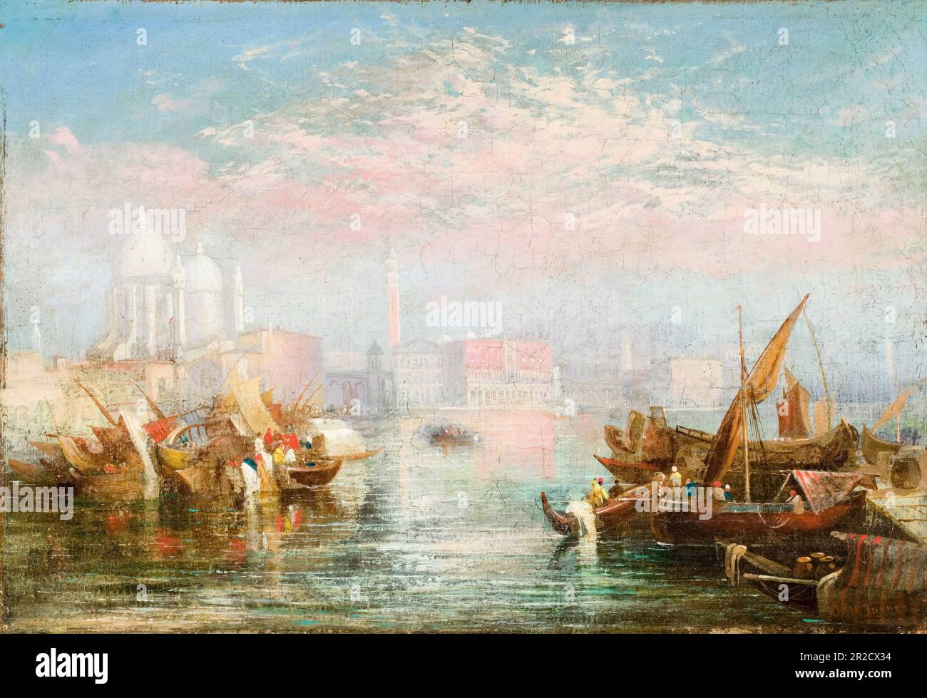 JMW Turner, Seascape, (Venise, probablement le canal Giudecca), peinture de paysage avant 1851 Banque D'Images