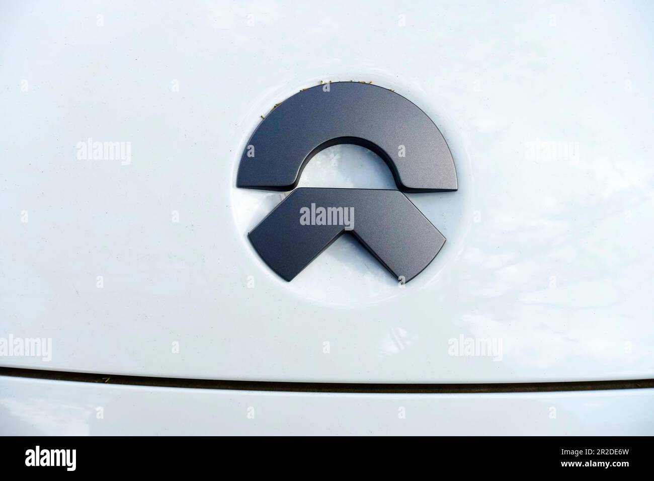 NIO, fabricant automobile multinational chinois basé à Shanghai, spécialisé dans la conception et le développement de véhicules électriques Banque D'Images