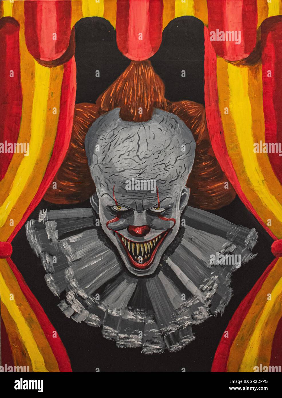 peinture créepy clown Banque D'Images