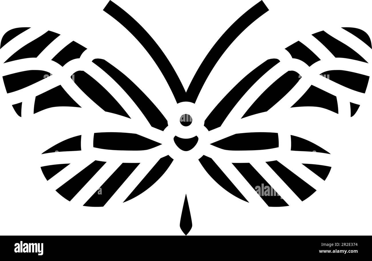 illustration vectorielle d'icône de glyphe de ressort de papillon de glasswing Illustration de Vecteur