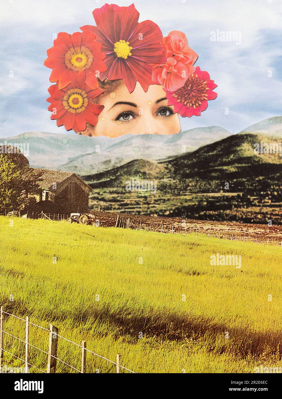 Londres, Royaume-Uni. 13 mai 2023. Photographie d'un collage de style surréaliste taillé à la main, réalisé par Katie Collins. Crédit : Katie Collins/Alay Live News Banque D'Images