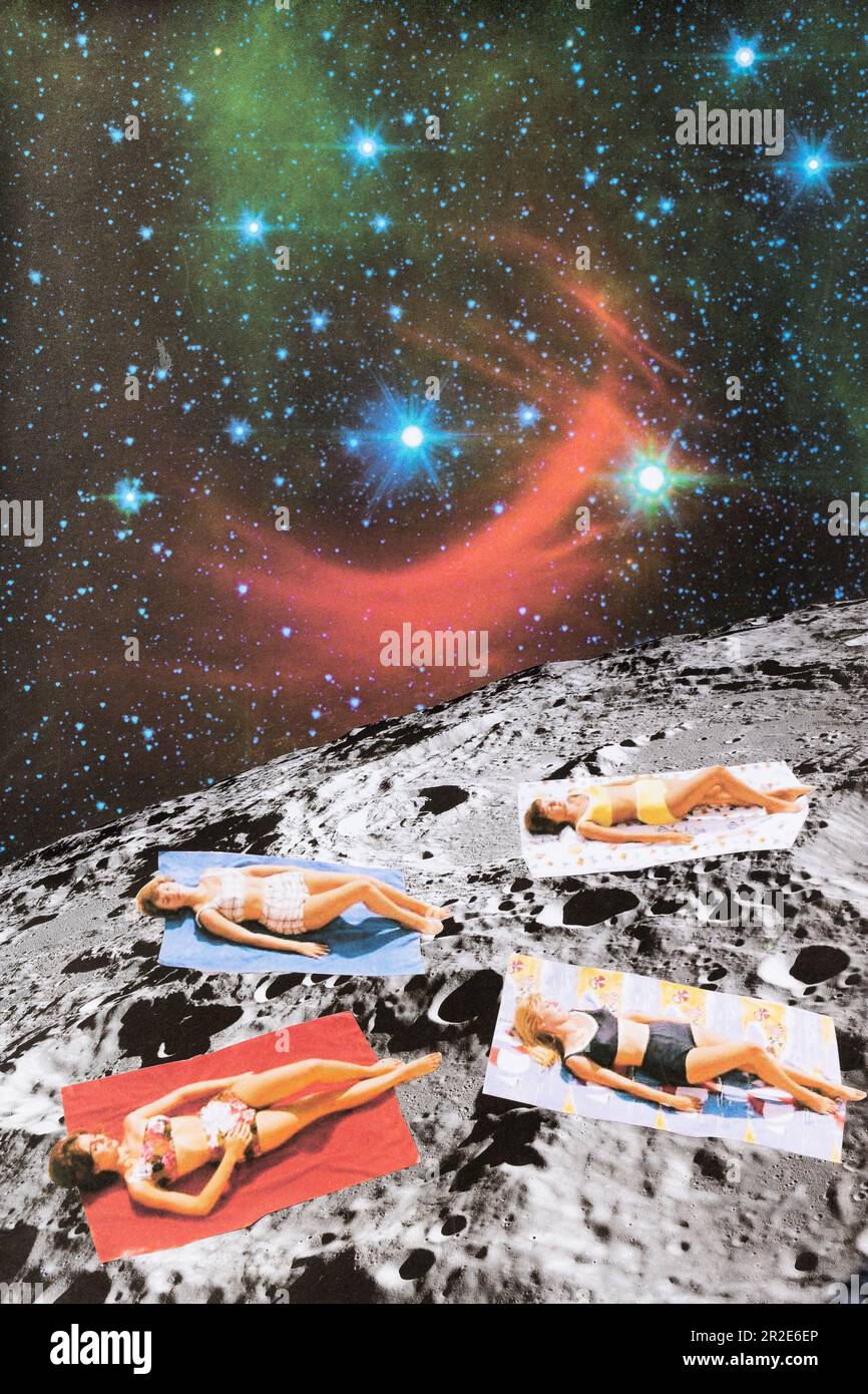 Londres, Royaume-Uni. 13 mai 2023. Photographie d'un collage de style surréaliste taillé à la main, réalisé par Katie Collins. Crédit : Katie Collins/Alay Live News Banque D'Images