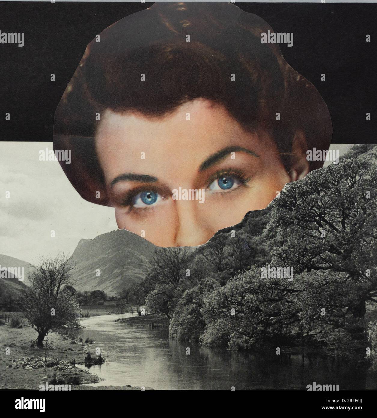 Londres, Royaume-Uni. 13 mai 2023. Photographie d'un collage de style surréaliste taillé à la main, réalisé par Katie Collins. Crédit : Katie Collins/Alay Live News Banque D'Images