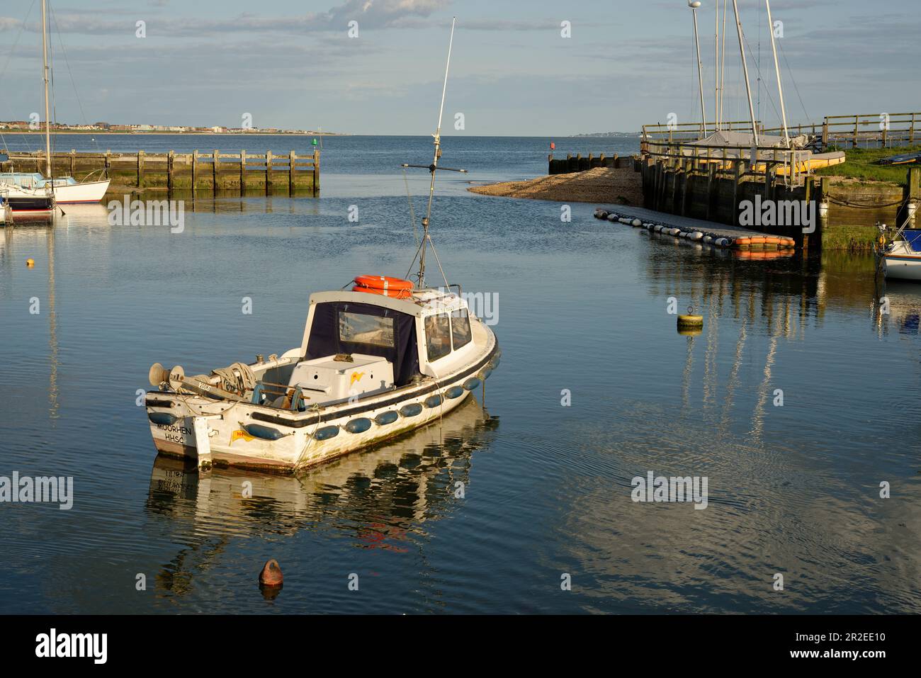 Hill Head Harbour à l'embouchure de la rivière Meon dans le Hampshire. L'Angleterre au printemps. Banque D'Images