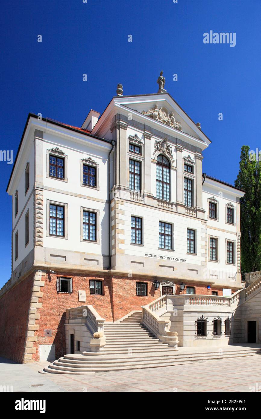 Palais Ostrowski, manoir du centre-ville de Varsovie. Le palais abrite le musée Frédéric Chopin et l'Institut national de Frédéric Chopin, Varsovie, Ma Banque D'Images