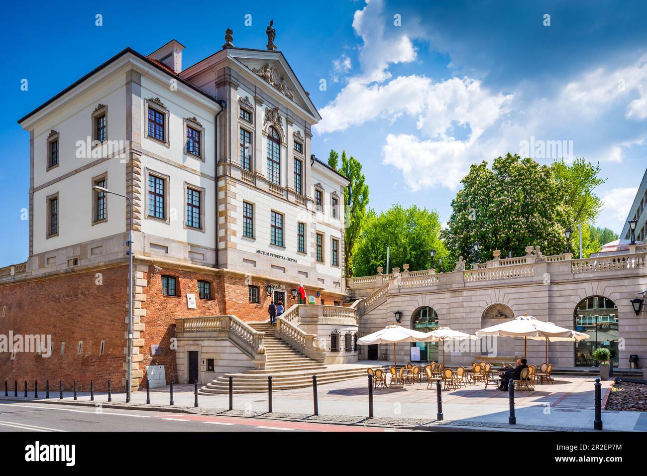 Palais Ostrowski, manoir du centre-ville de Varsovie. Le palais abrite le musée Frédéric Chopin et l'Institut national de Frédéric Chopin, Varsovie, Ma Banque D'Images