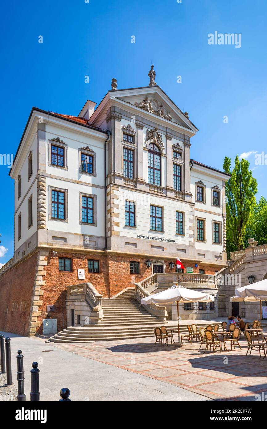 Palais Ostrowski, manoir du centre-ville de Varsovie. Le palais abrite le musée Frédéric Chopin et l'Institut national de Frédéric Chopin, Varsovie, Ma Banque D'Images