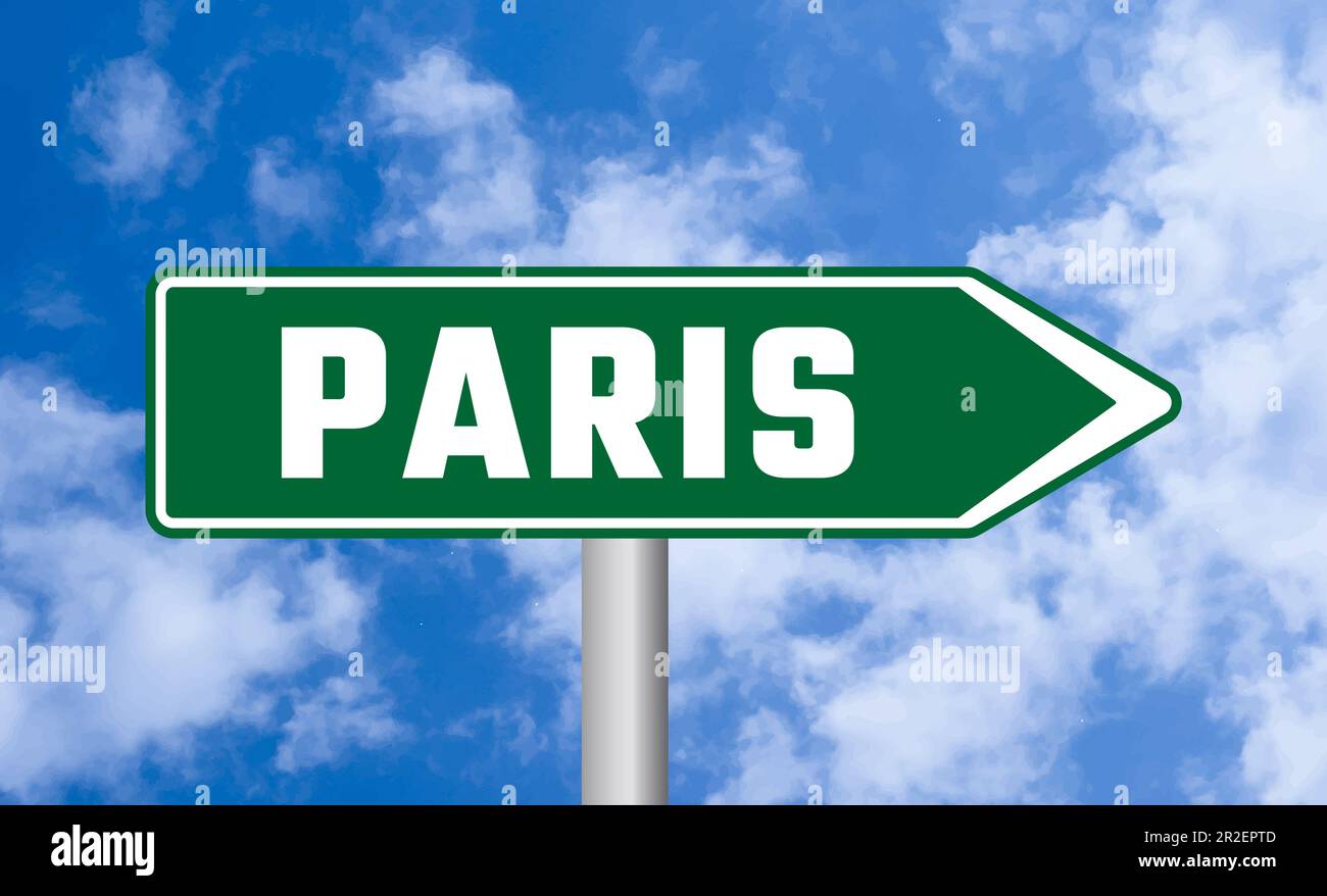 Panneau de signalisation bleu paris Banque de photographies et d’images ...