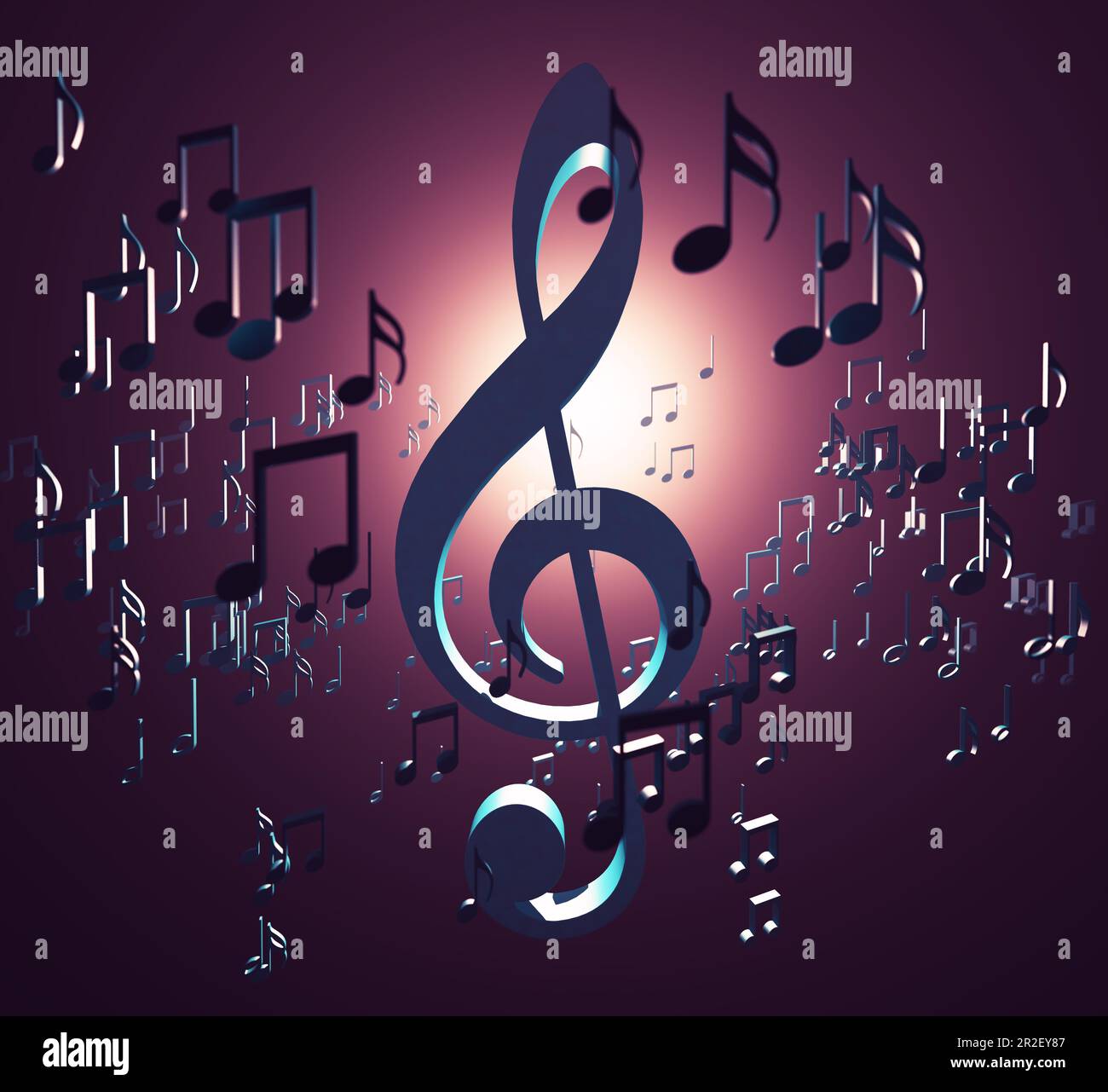 Fond abstrait du concept de musique. Touche musique. Banque D'Images