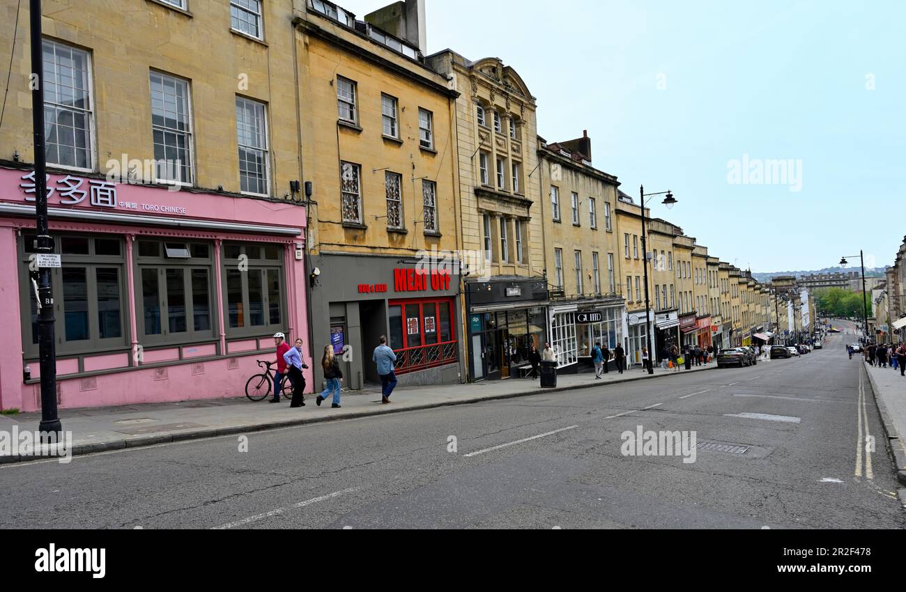Bristol Park Street avec presque pas de voitures en raison de la fermeture temporaire, normalement c'est occupé, Bristol, Royaume-Uni Banque D'Images