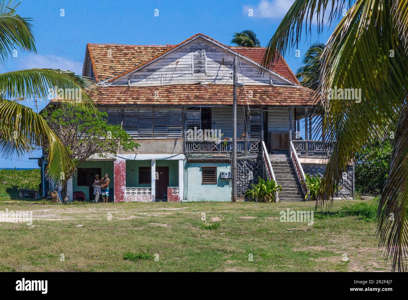 Maison sur la plage, Varadero, Cuba Banque D'Images