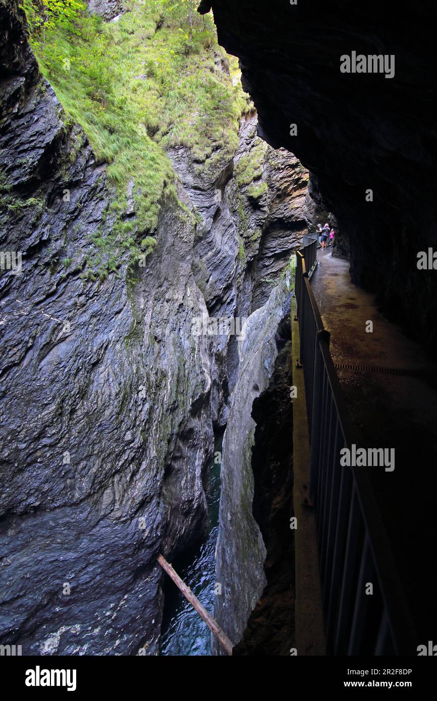 Gorge de Hinterrhein sur la via Mala, Grisons Banque D'Images