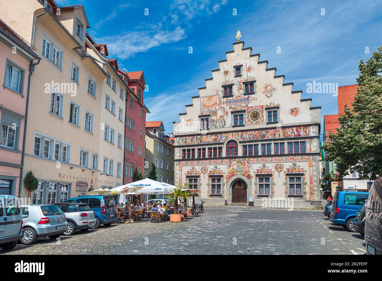 Ancienne mairie sur l'île Landau à Lindau, Bavière, Allemagne Photo Stock -  Alamy