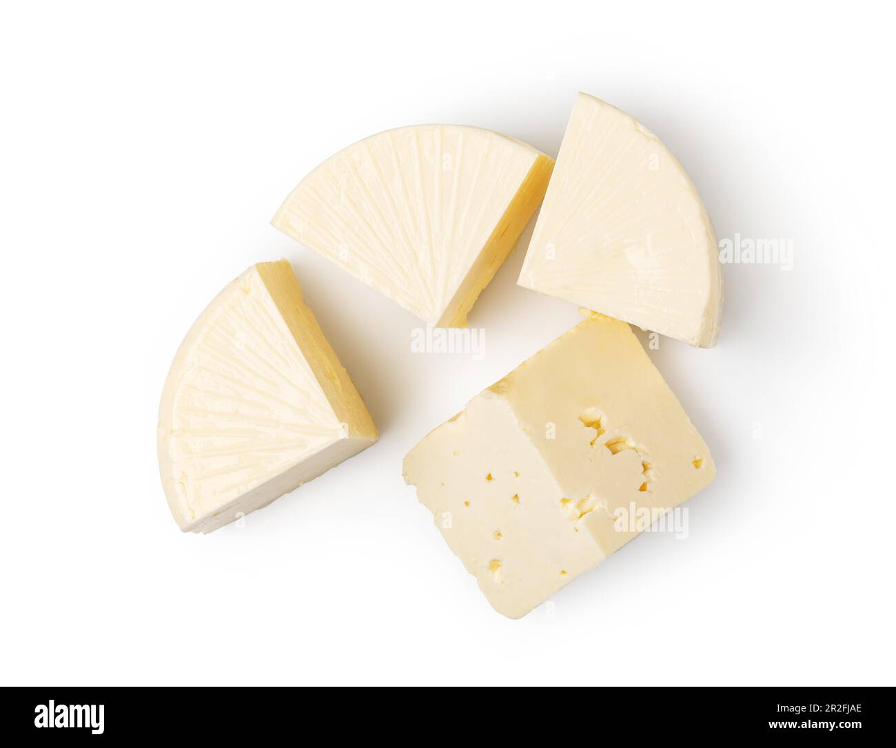 Le fromage feta isolated on white Banque D'Images