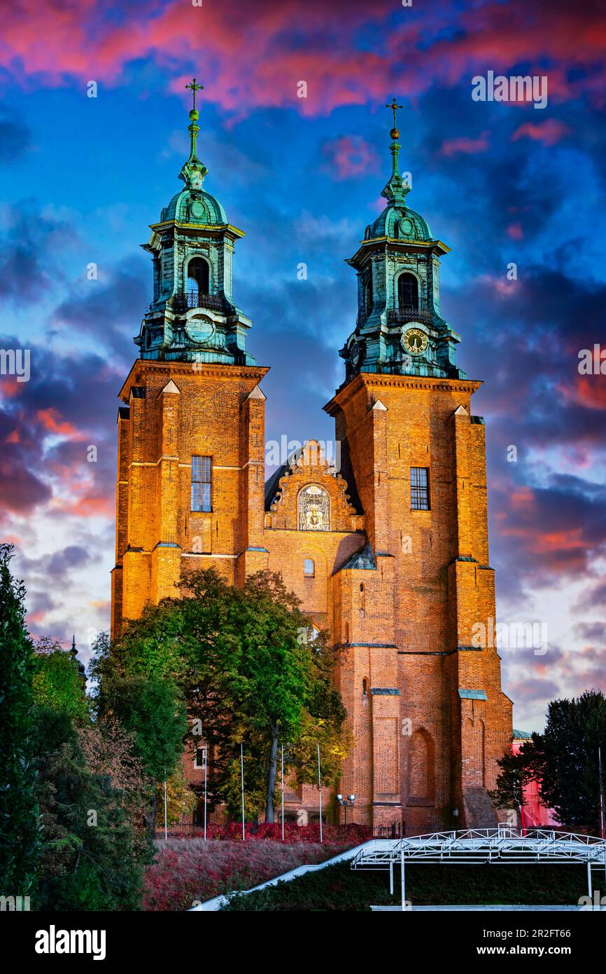 La cathédrale royale de Gniezno, Grande Pologne, Pologne Banque D'Images