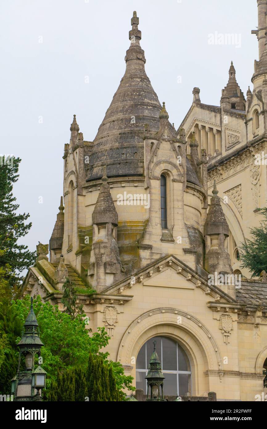 Basilique romano-byzantine Basilique Sainte-Thérèse de Lisieux, deuxième église de pèlerinage la plus importante de France, à 104 mètres de long et 97 mètres Banque D'Images