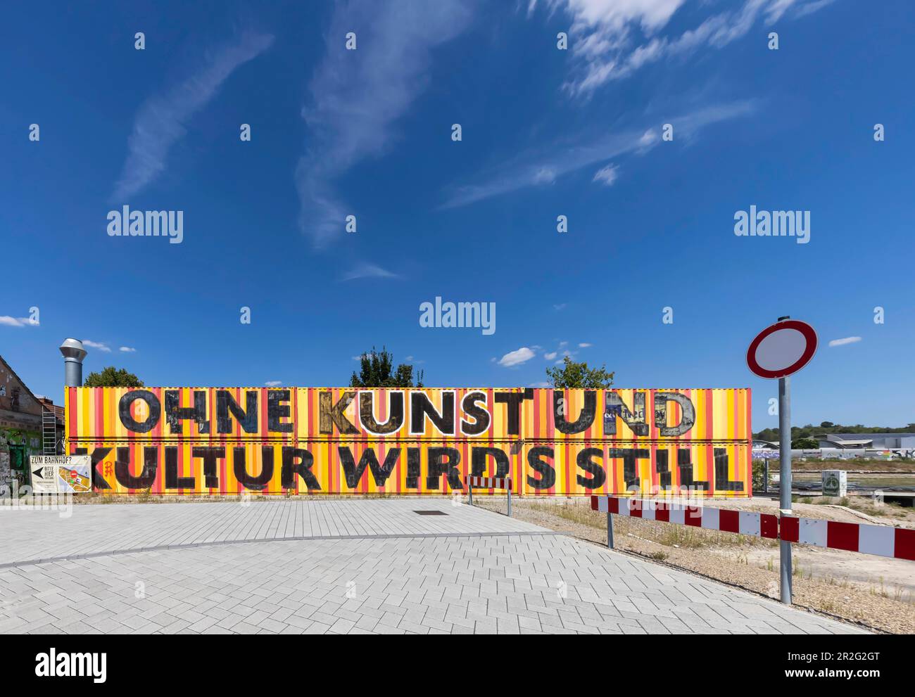 Sans l'art et la culture, il devient calme, les travailleurs culturels protestent dans le Kulturinsel, Stuttgart, Bade-Wurtemberg, Allemagne Banque D'Images