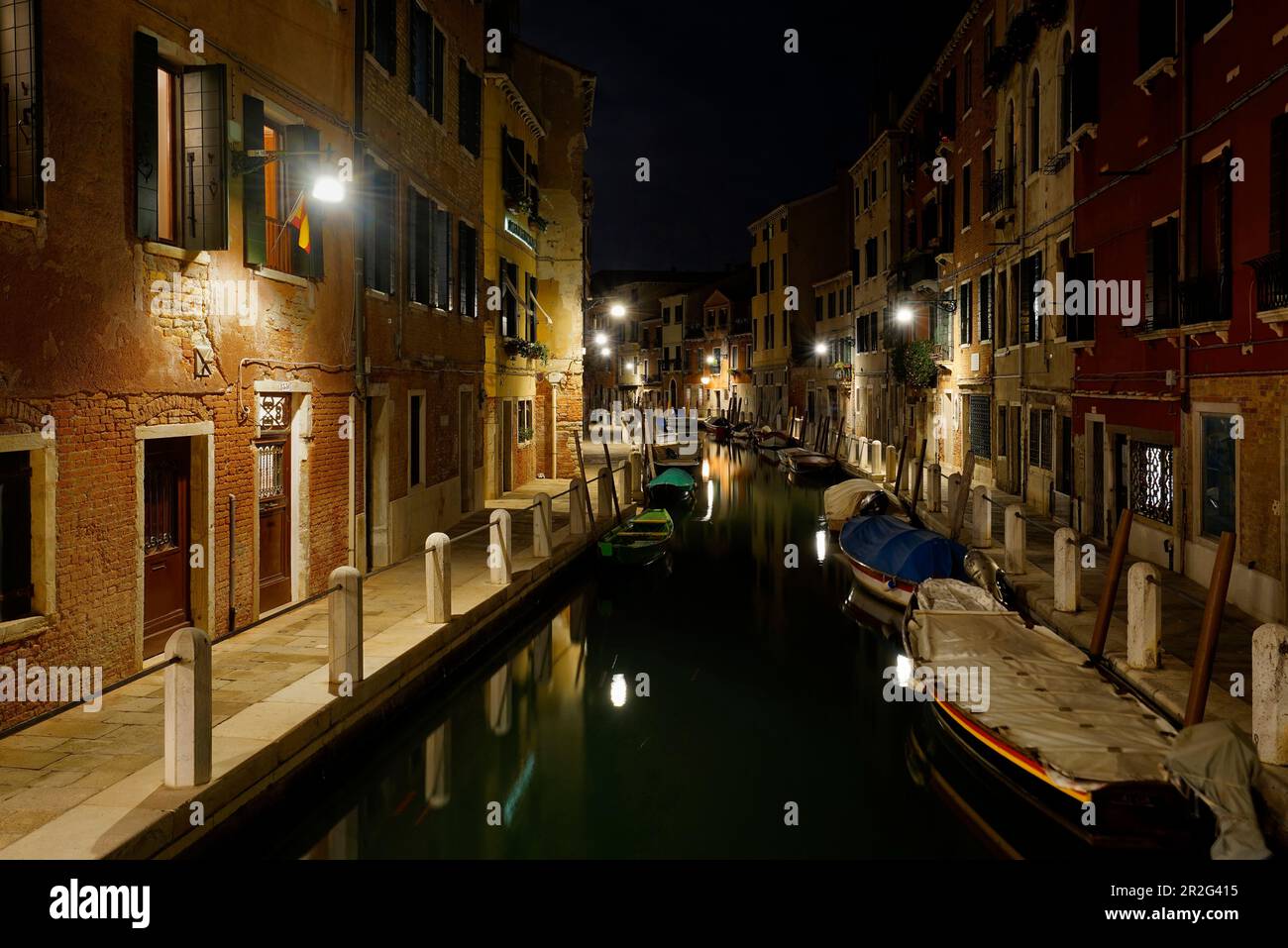 Venise de nuit, Venise, Vénétie, Italie, Europe Banque D'Images