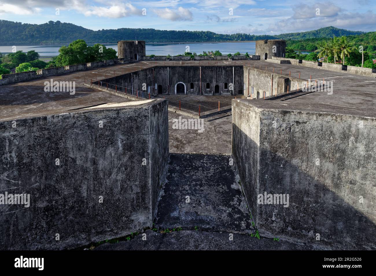 Forteresse de Banda Neira, mer de Banda, îles de Banda, Moluques, Indonésie, Asie du Sud-est, Asie Banque D'Images