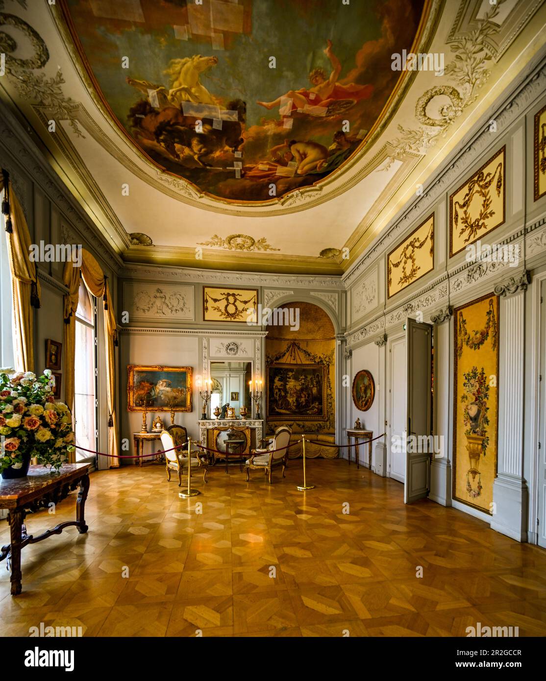Petit salon de la Villa Ephrussi de Rothschild à Saint-Jean-Cap-Ferrat, département des Alpes-Maritimes, France Banque D'Images