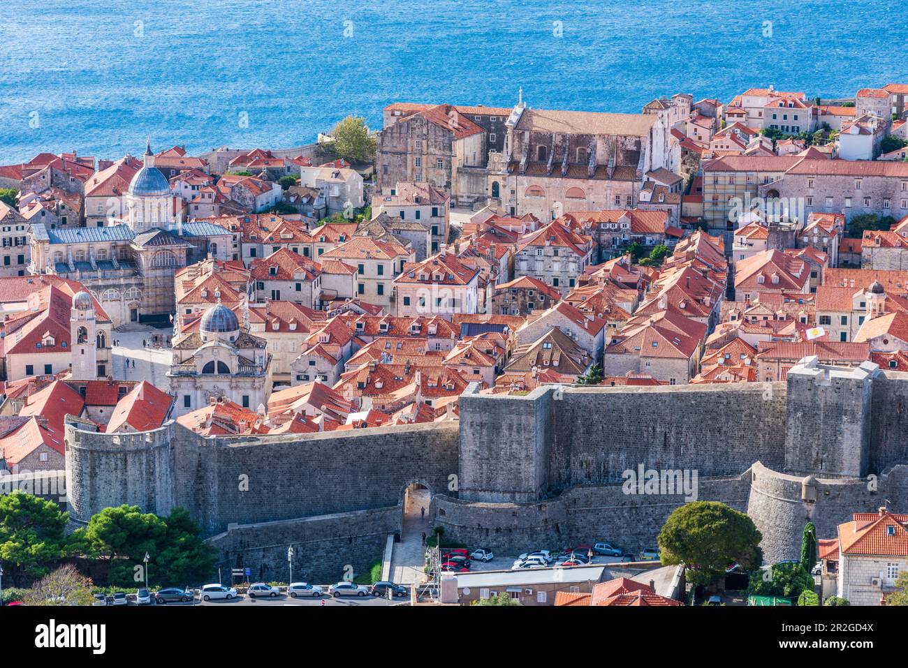 Vue sur la vieille ville de Dubrovnik, Croatie Banque D'Images