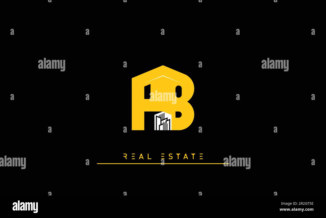 Lettres de l'immobilier moderne Creative logo PB , BP Illustration de Vecteur